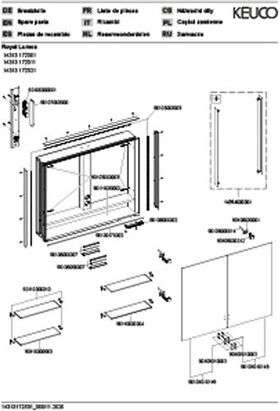 Keuco Spiegelschrank ROYAL LUMOS 900x735x165mm sil-gebz-elo