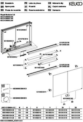 Keuco Spiegelschrank ROYAL MODULAR 2.0 Breite 1050mm Höhe 700mm Tiefe 120mm