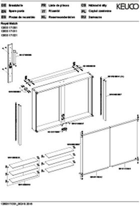 Keuco Spiegelschrank ROYAL MATCH Vorb 1000x700x160mm si-gb-elo A++