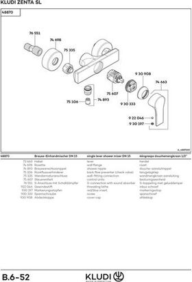 Kludi Brause-Einhandmischer ZENTA SL DN 15 chr