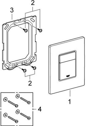 Grohe WC-Betätigung SKATE C 156x197mm alpinweiß