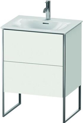 Duravit Waschtischunterbau XSQUARE 840x610x478mm, 2 Auszüge weiß seidenmatt