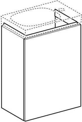 Geberit HWB-Unterschrank ACANTO 395x535x245mm La m lava Front Glas lava