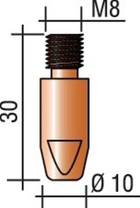 Stromdüse M8, Draht-Ø 1,0mm L.30mm E-Cu ERGOPLUS400/500