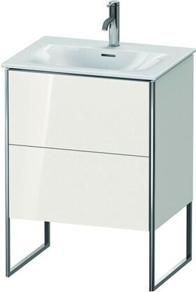 Duravit Waschtischunterbau XSQUARE 840x610x478mm, 2 Auszüge weiß hochglanz