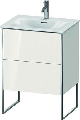 Duravit Waschtischunterbau XSQUARE 840x610x478mm, 2 Auszüge weiß hochglanz