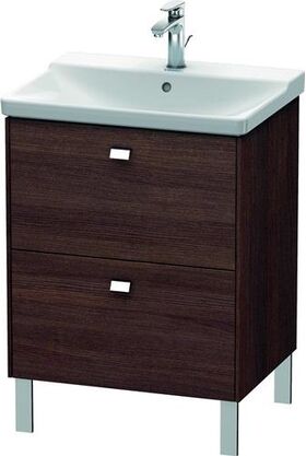 Duravit Waschtischunterbau BRIOSO Griffe chr 691x620x479mm kastanie dunkel