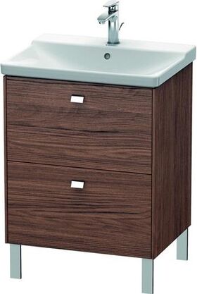 Duravit Waschtischunterbau BRIOSO Griffe chr 691x620x479mm nussbaum dunkel