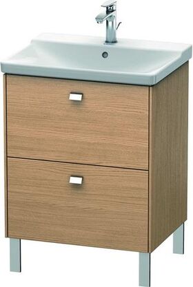 Duravit Waschtischunterbau BRIOSO Griffe chr 691x620x479mm europ. eiche