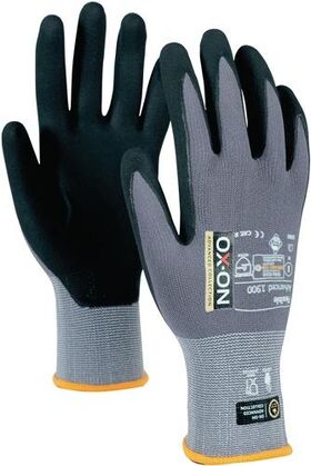 Handschuh Flexibl Advanced 1900 Gr.8 schwarz/hellgrau EN388 EN420+A1 EN407 PSAII - VPE: 12