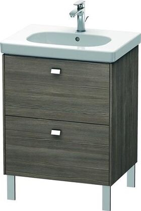 Duravit Waschtischunterbau BRIOSO Griffe chrom 693x620x469mm pine terra