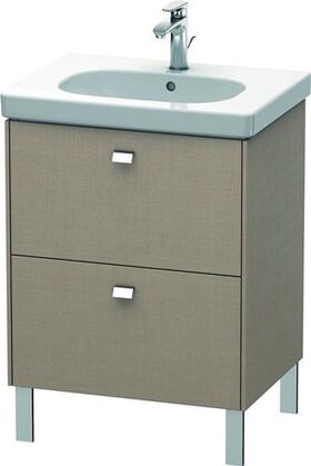 Duravit Waschtischunterbau BRIOSO Griffe chrom 693x620x469mm leinen