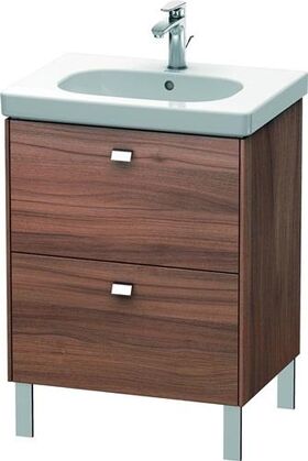 Duravit Waschtischunterbau BRIOSO Griffe chr 693x620x469mm nussbaum natur