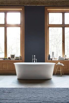 Duravit Badewanne WHITE TULIP 1600x800 freist 2 Rückenschrägen weiß