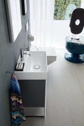 Duravit Waschtischunterbau XSQUARE 731x434x340mm Türansch re graphit matt