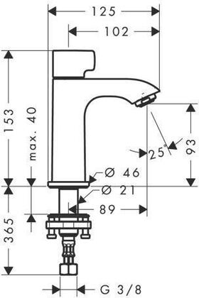 HG Standventil 100 METRIS DN 15 chrom