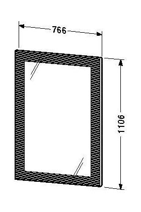 Duravit Spiegel STARCK 1106x766x60mm, Beleuchtung