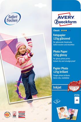 AVERY ZWECKFORM Inkjet Fotopapier A4 125g 20BL 20 Blatt