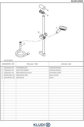 Kludi Brause-Set LOGO 1S Logo Wandstange 600mm chr