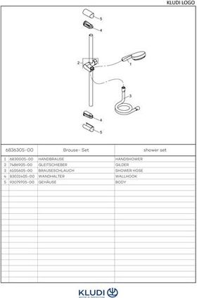 Kludi Brause-Set LOGO 3S 600mm chr