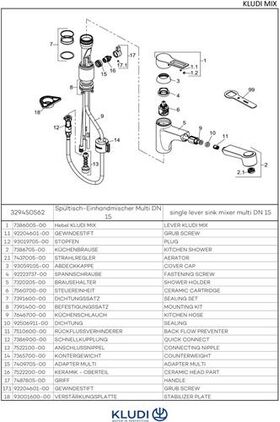 Kludi Spültisch-Multi-Einhandmischer MIX DN 15 chrom