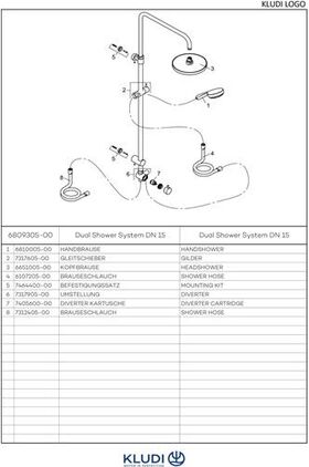 Kludi Dual-Shower-System LOGO DN 15 chr