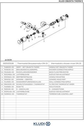 Kludi Thermostat-Brausearmatur OBJEKTA DN 15 chr