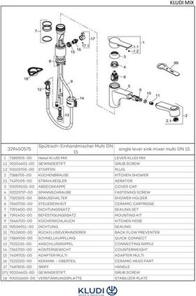 Kludi Spültisch-Multi-Einhandmischer MIX DN 15 chrom