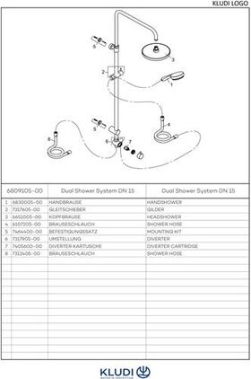 Kludi Dual-Shower-System LOGO DN 15 chr