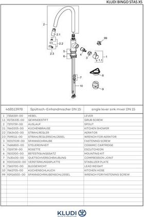 Kludi SPT-Einhandmischer BINGO STAR XS DN 15 ma-sw