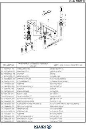 Kludi WF ZENTA SL u Brause-EHM Dreiloch DN 15 chr