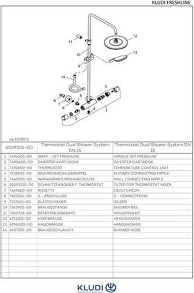 Kludi Thermostat-Dual-Shower-System FRES DN 15 chr