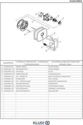 Kludi WF und Brause-Einhandmischer AMEO UP chr