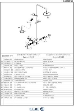 Kludi Einhebelmischer-Dual-Shower-System DN 15 chr