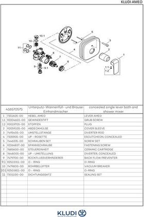 Kludi WF und Brause-Einhandmischer AMEO UP chr