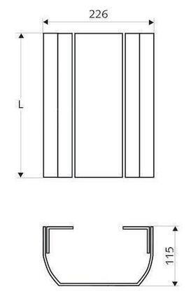 SCHELL Anschlussblende Duschpaneel LINUS Alu-eloxiert, gebürstet 150-450mm