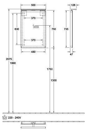 V&B Spiegel MORE TO SEE 500x750x50/130mm