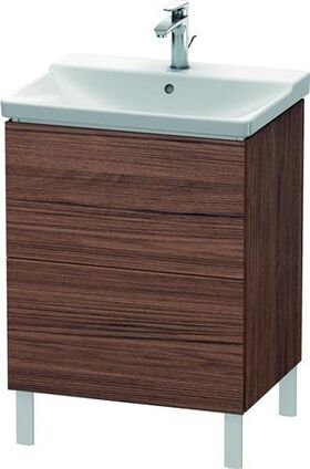 Duravit Waschtischunterbau L-CUBE 620x481x709mm nussbaum dunkel