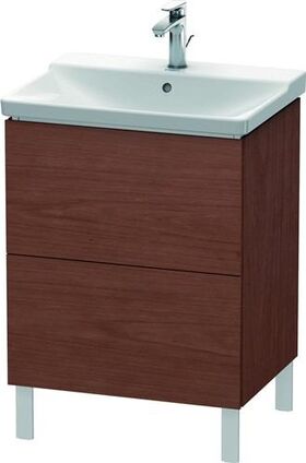 Duravit Waschtischunterbau L-CUBE 620x481x709mm amerikanisch nussbaum