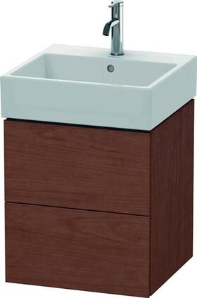 Duravit Waschtischunterbau L-CUBE 544x484x459mm amerikanisch nussbaum