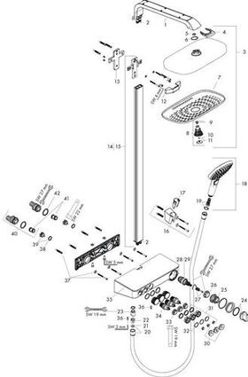 Showerp RAINDANCE SELECT E 300 3jet ST DN 15 weiß/chrom