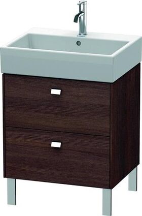 Duravit Waschtischunterbau BRIOSO Griffe chr 570x584x459mm kastanie dunkel