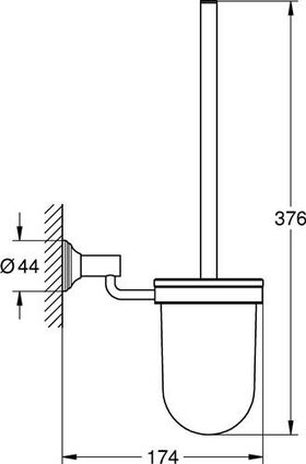 Grohe WC-Bür.grt. ESSENTIALS AUTHENTIC 376mm chr