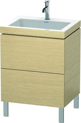 Duravit Waschtischunterbau L-CUBE m WT Vero Air 698x600x480mm 1 HL Ei geb