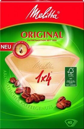 Melitta Filtertüten 1x4 Pack 80 Stück