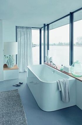 Duravit Badewanne HAPPY D.2 Vorwand 2 Rückenschrägen 1800x800mm weiß