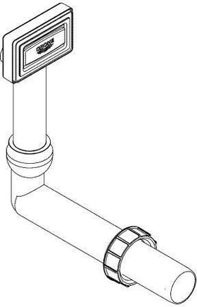 Grohe Abdeckelement f Überlgrt. Einbauspülen edelstahl