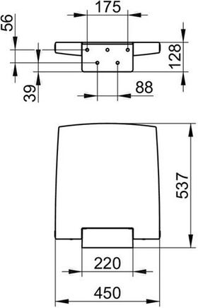 Keuco Klappsitz PLAN CARE Sitzfläche 450mm vc/we