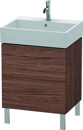 Duravit Waschtischunterbau L-CUBE 582x584x459mm nussbaum dunkel