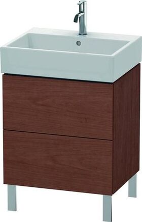 Duravit Waschtischunterbau L-CUBE 582x584x459mm amerikanisch nussbaum